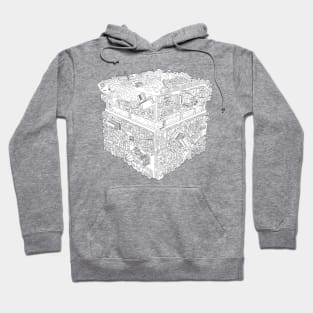 Florence Cube black and white 2 Hoodie